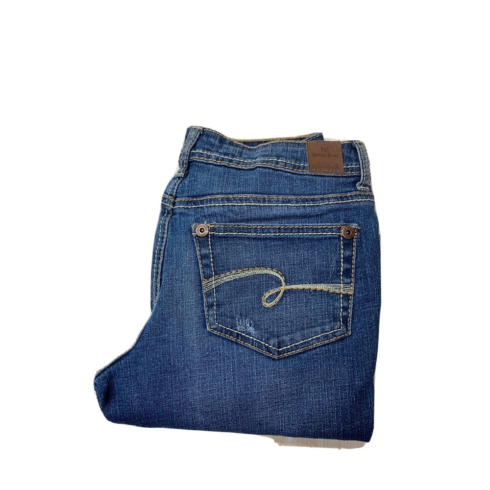Justice‎ Mid Rise Deconstructed Boot Cut Womens Jeans Size 14 Approx 26x26